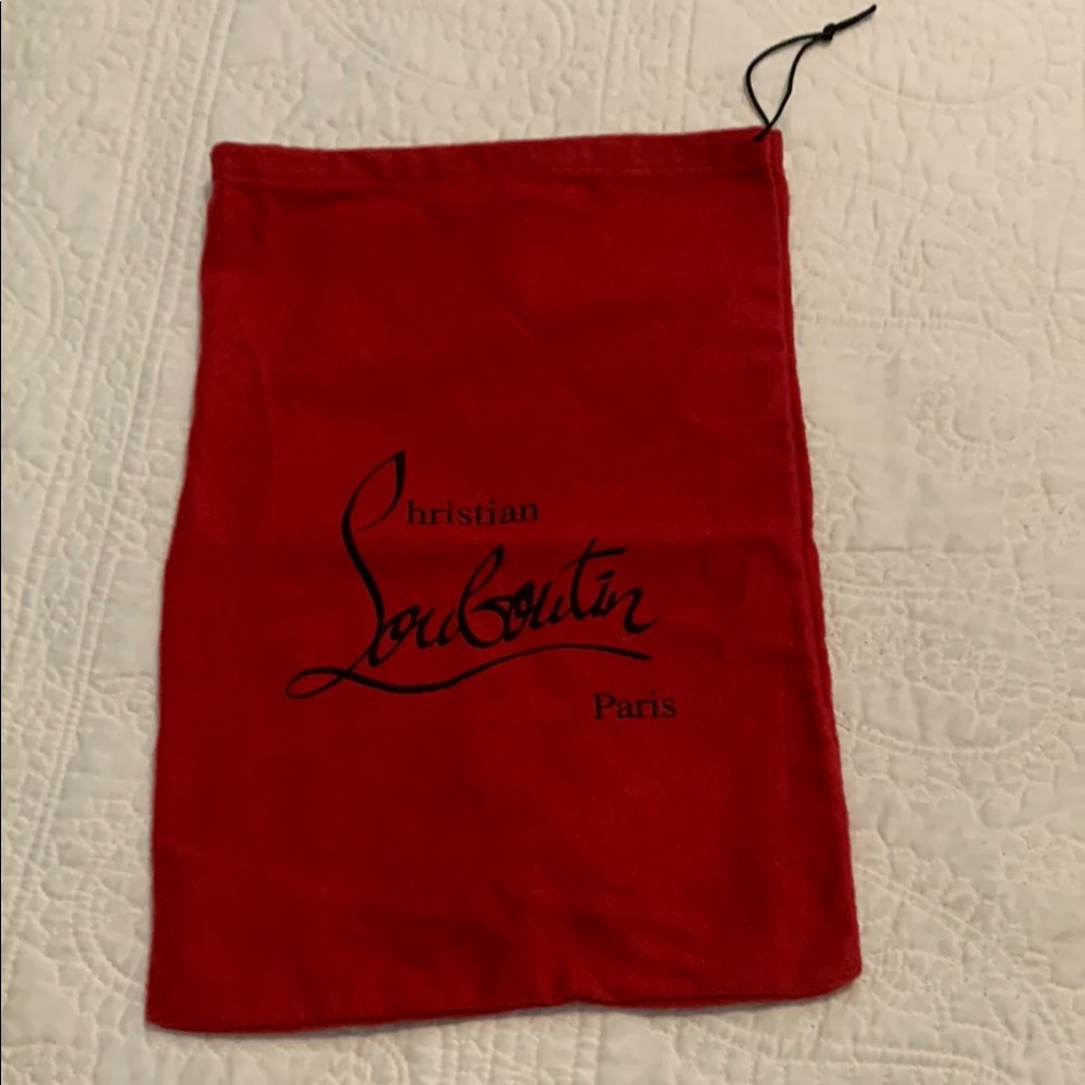 Christian Louboutin Paris Red Soft Felt Dust Bag. PreOwned